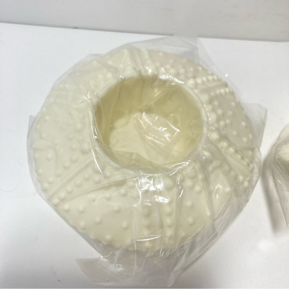 PartyLite Sea Drifters Candle Holders Tea Light Votive Bisque Set of 3 - Picture 10 of 16